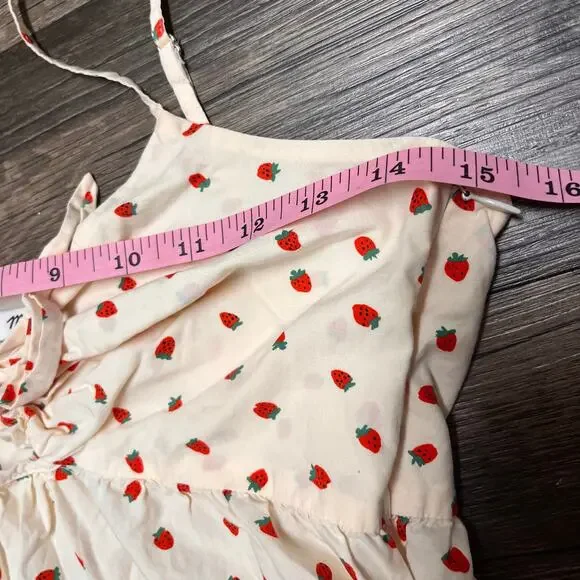 Madewell Strawberry Tie Front Cami Keyhole Top  Cotton Summer Sz 2 Cottagecore - Picture 8 of 12